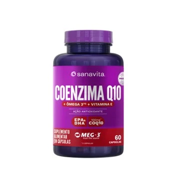 95005 Sanavita COENZIMA Q10 + Ômega 3 e Vitamina E - 60 cápsulas - Imagem 1