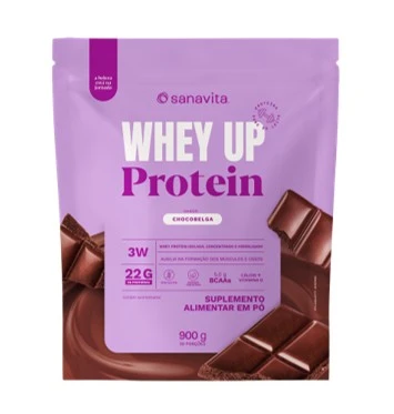 95010 Sanavita WHEY UP Protein Sabor CHOCOBELGA - 900g - Imagem 1