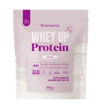 95012 Sanavita WHEY UP Protein Sabor NEUTRO - 840g - Imagem 1