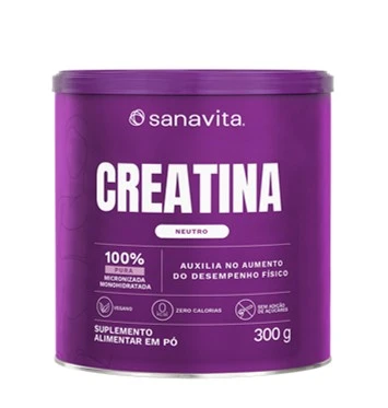 95014 Sanavita CREATINA Sabor NEUTRO - 300g - Imagem 1