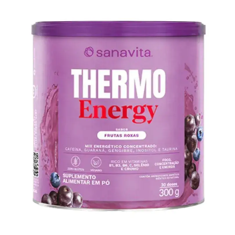 95015 Sanavita THERMO Energy Sabor FRUTAS ROXAS - 300g - Imagem 1