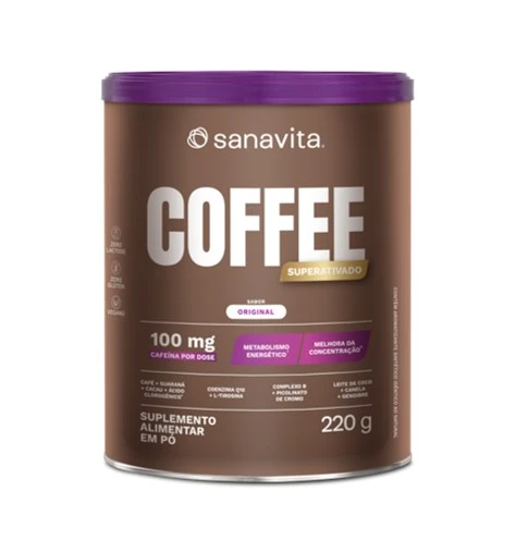 95019 Sanavita COFFEE Superativado Sabor ORIGINAL - 220g - Imagem 1