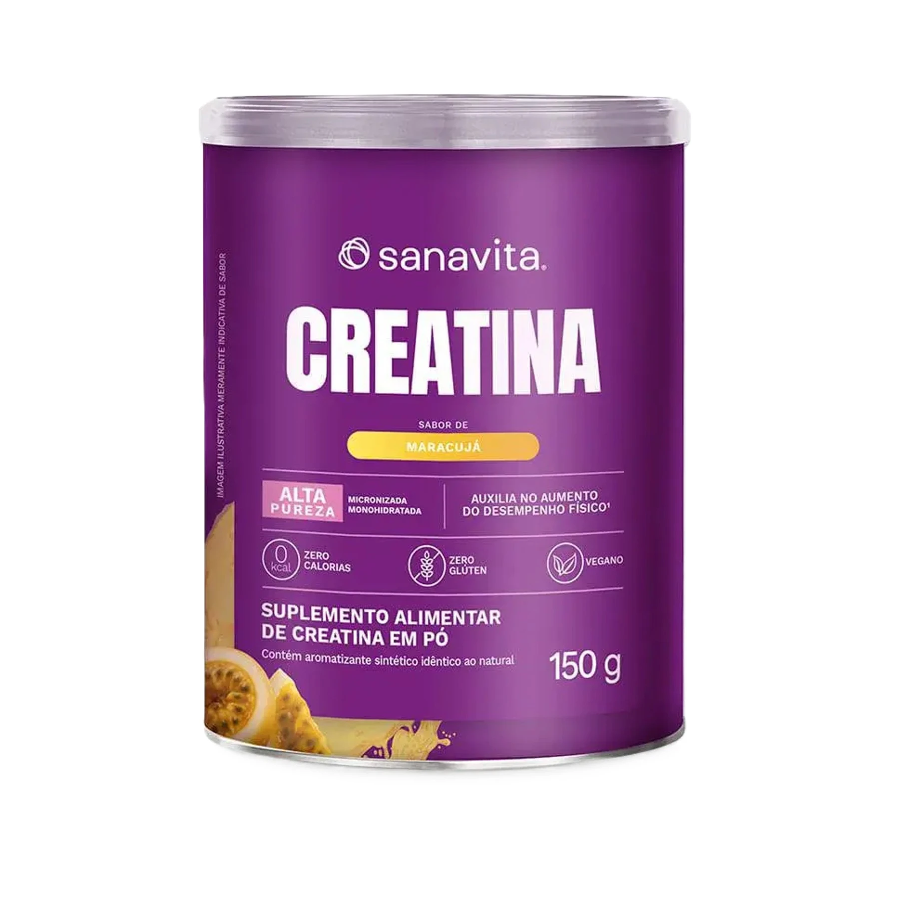 95023 Sanavita CREATINA Sabor MARACUJA - 150g - Imagem 1